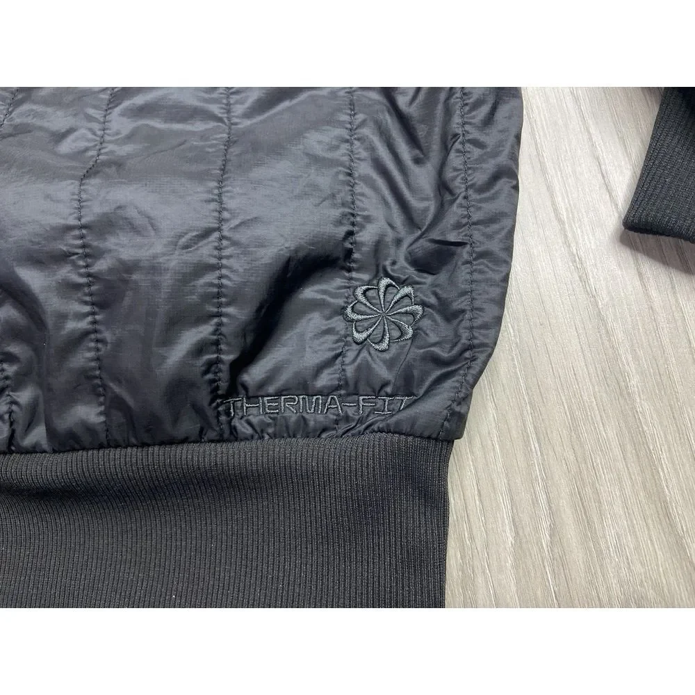 Nike Tech Pack Sweatshirt Pullover Men Small Black Quilted Thermal Sport Outdoor